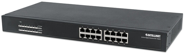 INTELLINET Switch 16x GE Rackmount PoE+