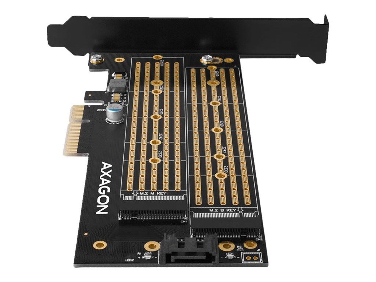 AXAGON PCEM2-D - storage controller - M.2 NVMe Card / SATA 6Gb/s - PCIe 3.0 x4