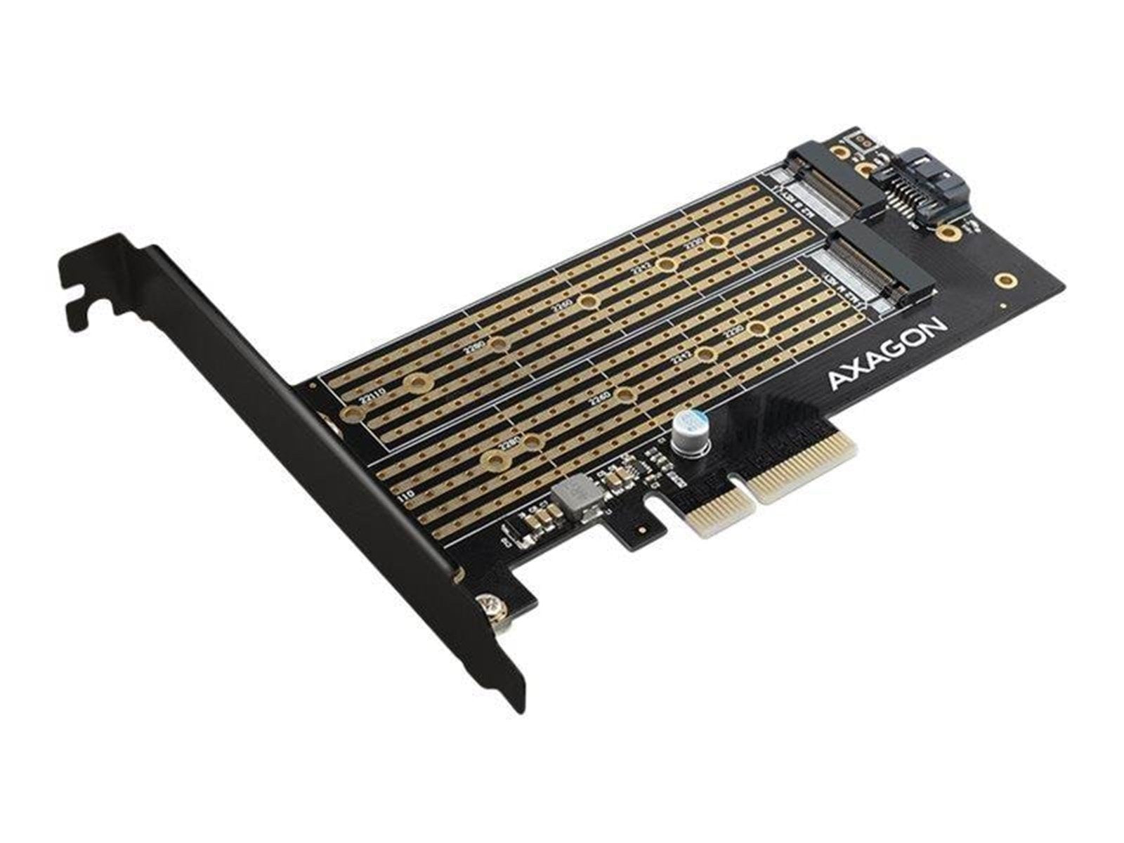 AXAGON PCEM2-D - storage controller - M.2 NVMe Card / SATA 6Gb/s - PCIe 3.0 x4