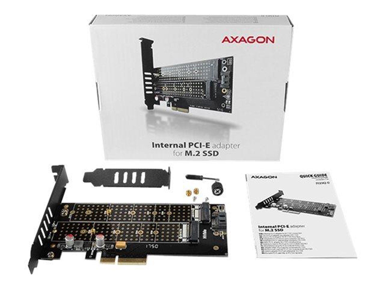 AXAGON PCEM2-D - storage controller - M.2 NVMe Card / SATA 6Gb/s - PCIe 3.0 x4