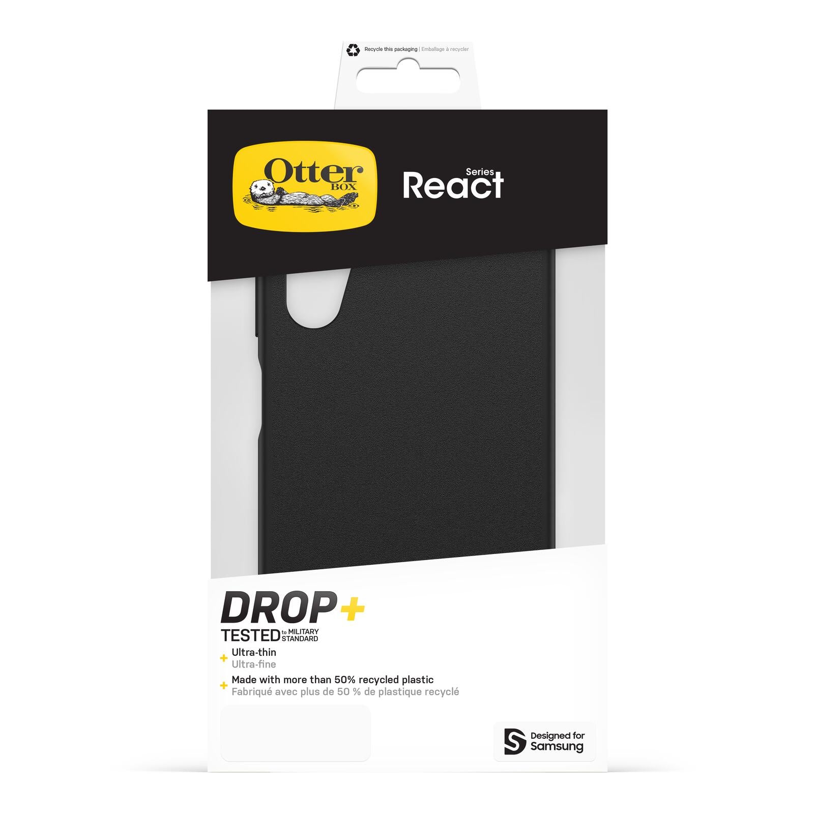 OtterBox React Series für das Samsung Galaxy A05s - Black (Retail)