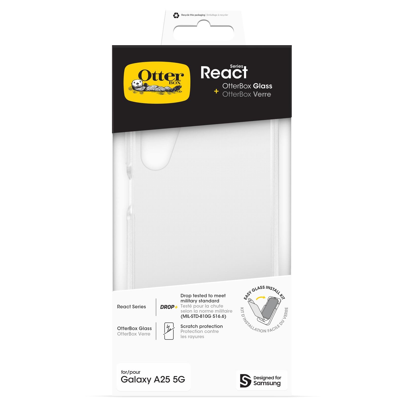 OtterBox React Schutzhülle und OtterBox Glass für Samsung Galaxy A25 5G