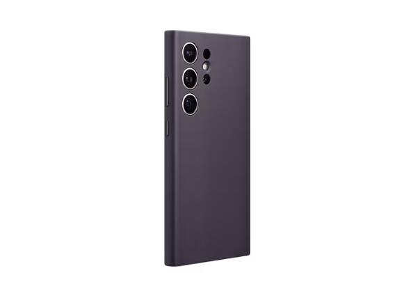 Samsung Hochuen Vegan Leather Case für das Galaxy S24 Ultra (Dark Violet)