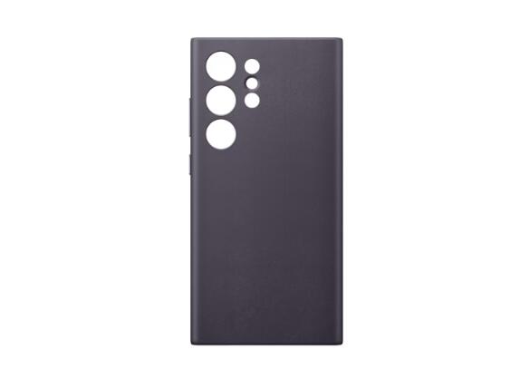 Samsung Hochuen Vegan Leather Case für das Galaxy S24 Ultra (Dark Violet)