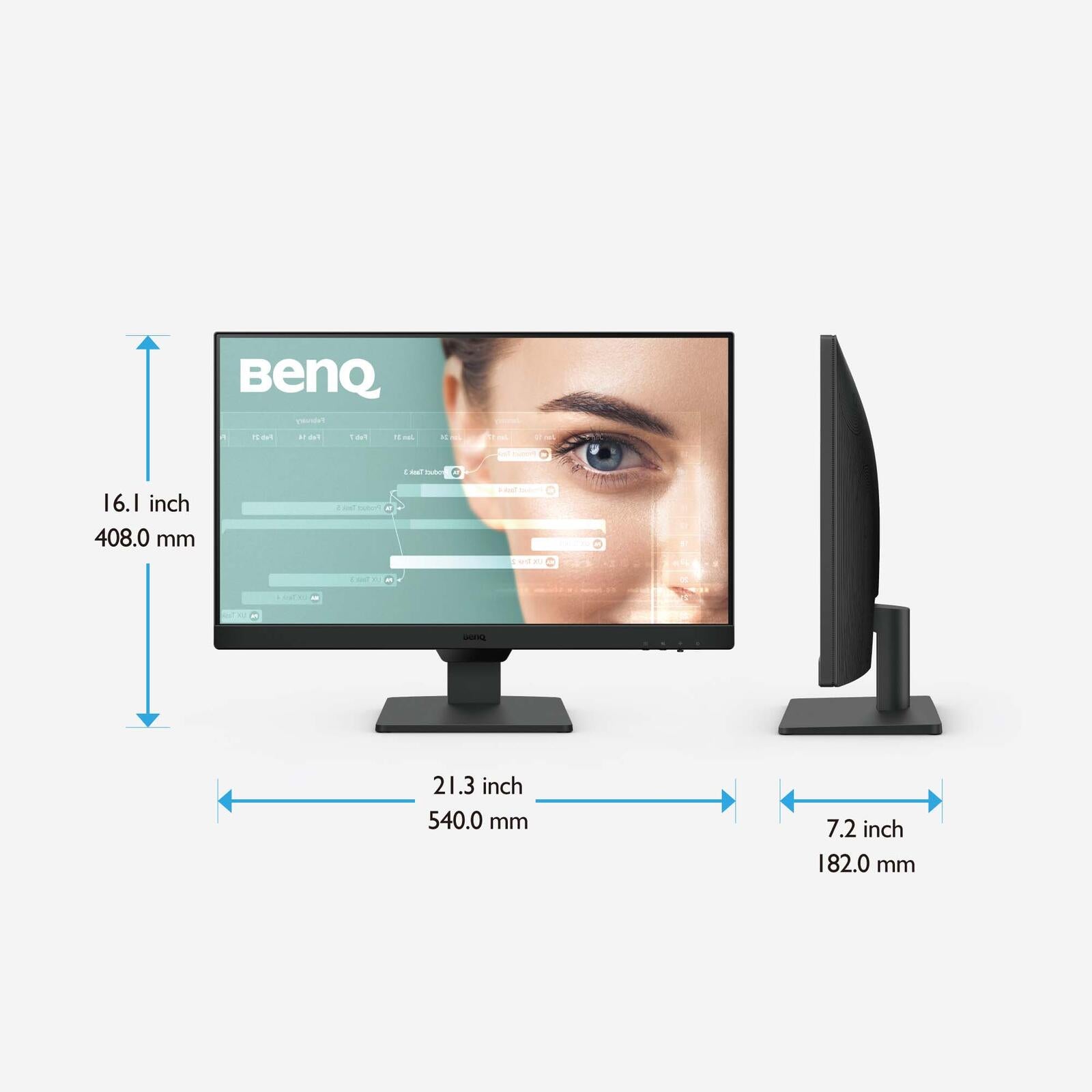 BenQ GW2490 Full HD LED-Monitor 60,45 cm (23,8') + BenQ Screenbar Halo - LED-Monitorlampe schwarz