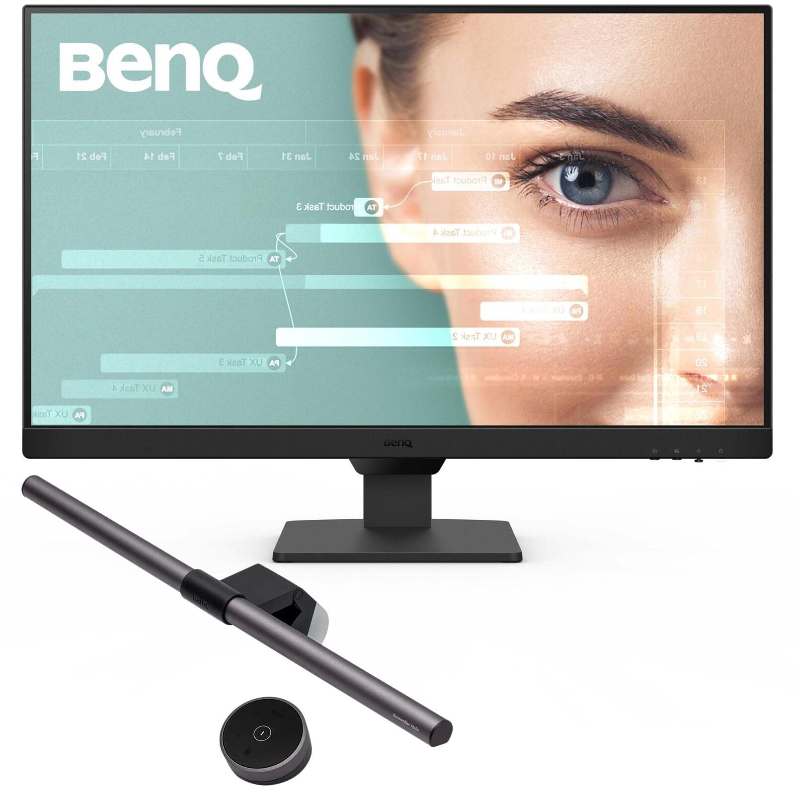 BenQ GW2790 Full HD LED-Monitor 68,58 cm (27') + BenQ Screenbar Halo - LED-Monitorlampe schwarz