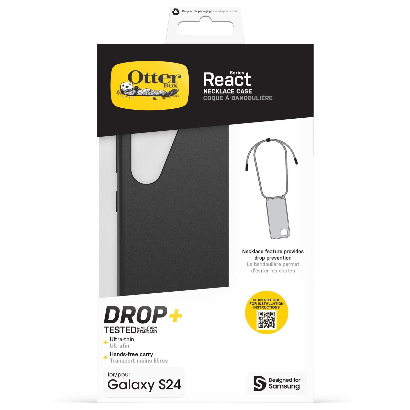 OtterBox React Necklace Samsung Galaxy S24 - black