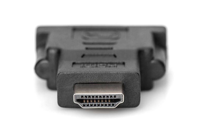 DIGITUS HDMI Adapter Typ A - DVI-I(24+5) St/Bu, Full HD, schwarz