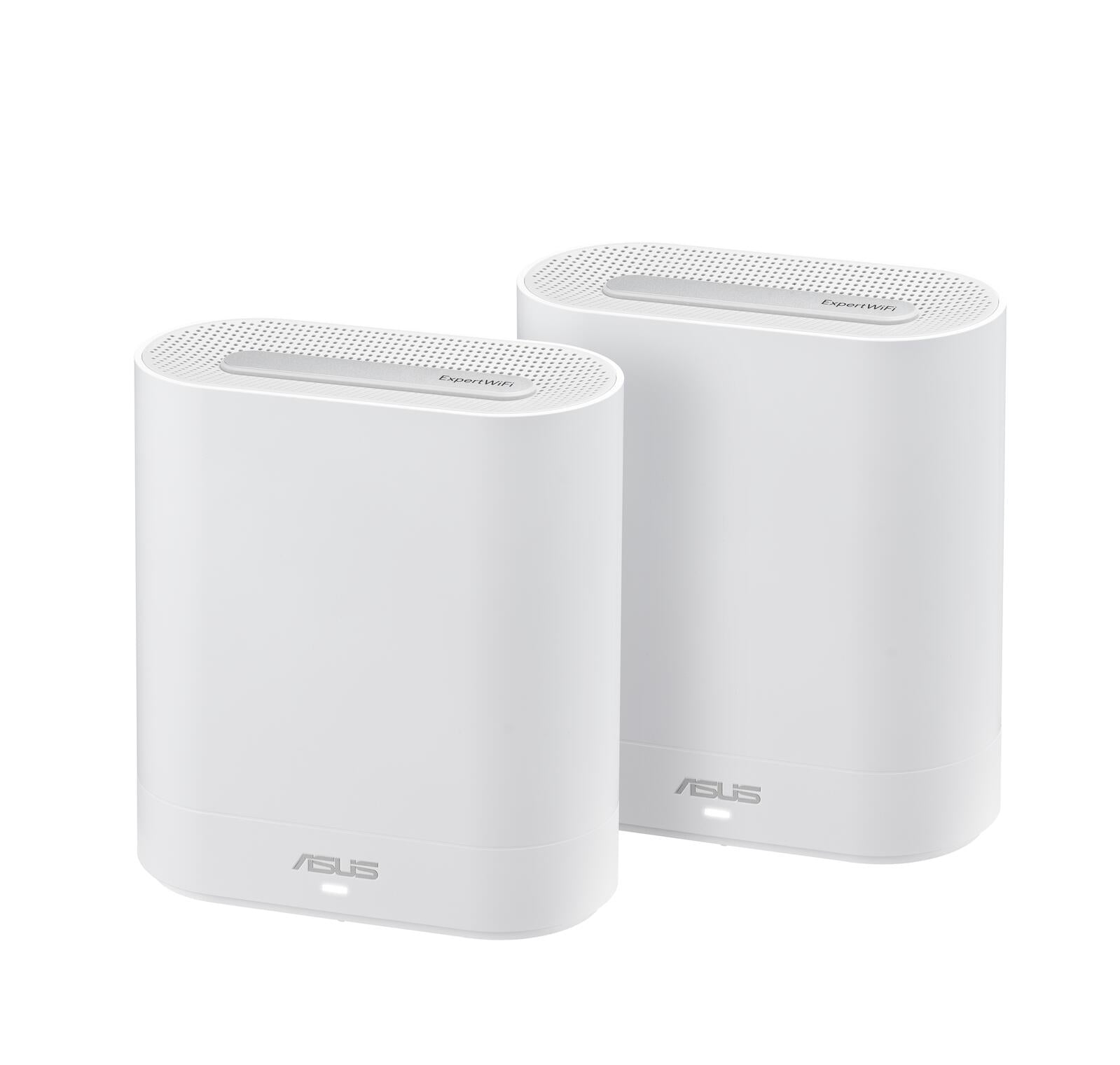 ASUS ExpertWiFi EBM68 2er Set Tri-Band WiFi 6 Mesh WiFi System (bis zu 5 SSIDs, benutzerdefiniertes Gästeportal, 2,5 Gbi