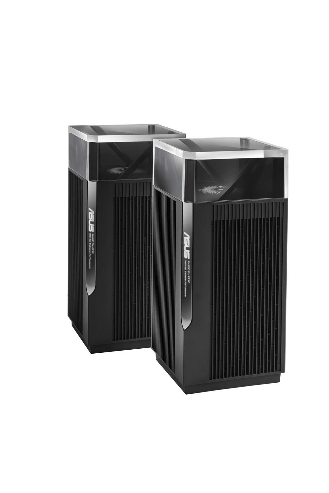 ASUS ZenWiFi Pro ET12 AXE11000 Tri-Band WiFi 6E Mesh System 2er Set kombinierbarer Router (6GHz-Band, duale 2.5G WAN LAN