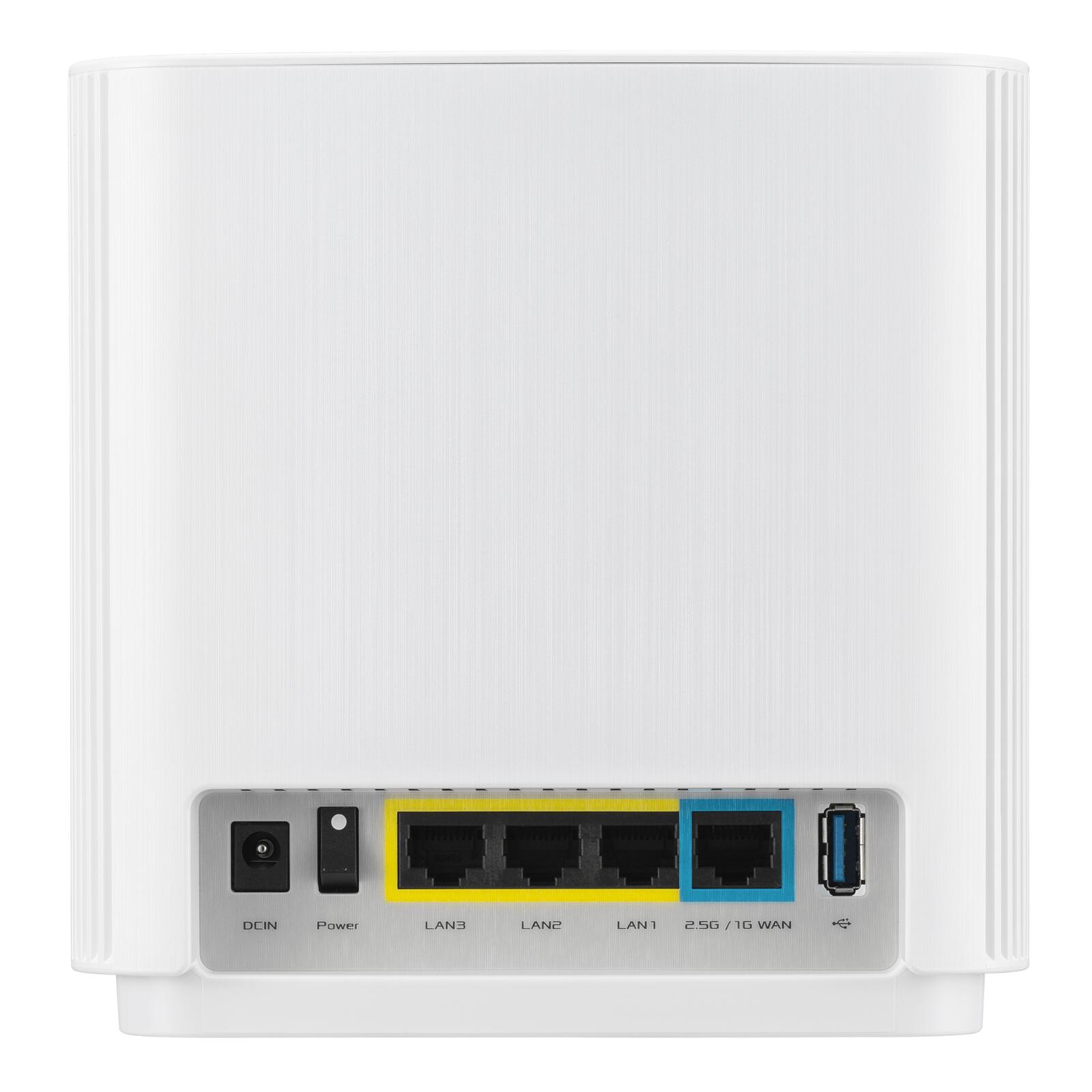 ASUS ZenWiFi XT9 AX7800 1er Pack Weiß kombinierbarer Router (Tethering als 4G und 5G Router-Ersatz, Whole-Home Tri-Band