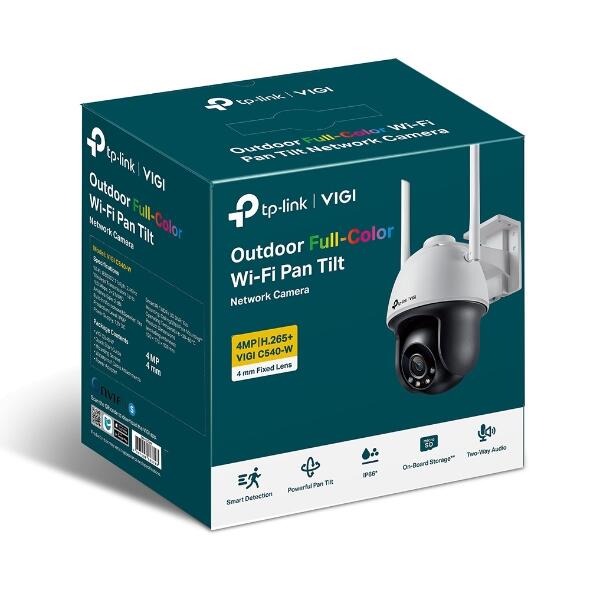 TP-Link VIGI C540-W(4mm) Netzwerk-Überwachungskamera Wi-Fi Pan Tilt für den Außenbereich mit 4 mm Objektiv