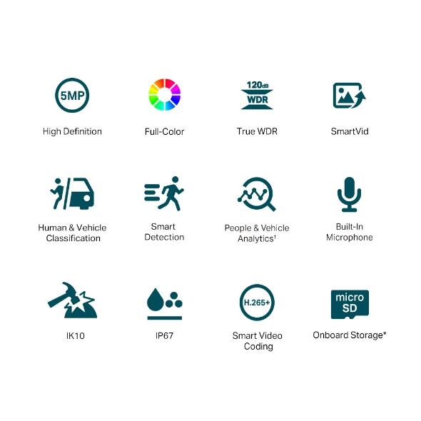 TP-Link VIGI C250 Netzwerk-Überwachungskamera für den Außenbereich mit 4 mm Objektiv