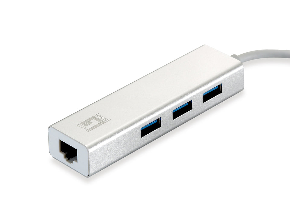 LevelOne Adapter USB3.0-> RJ45 10/100/1000,3xUSB3.0 0.15m si