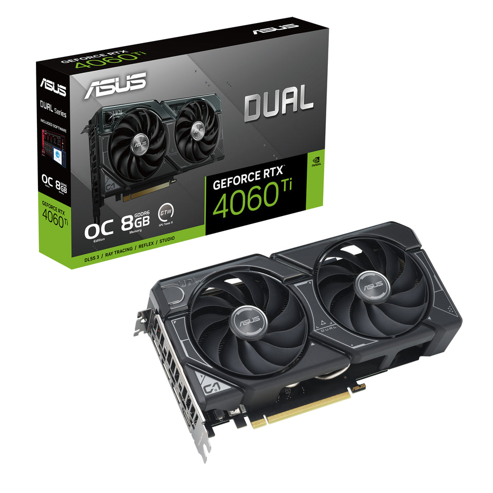 ASUS  DUAL-RTX4060TI-O8G 8GB GDDR6 HDMI DP