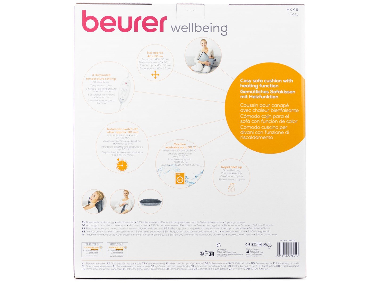 Beurer HK 48 Heating Pillow Gray