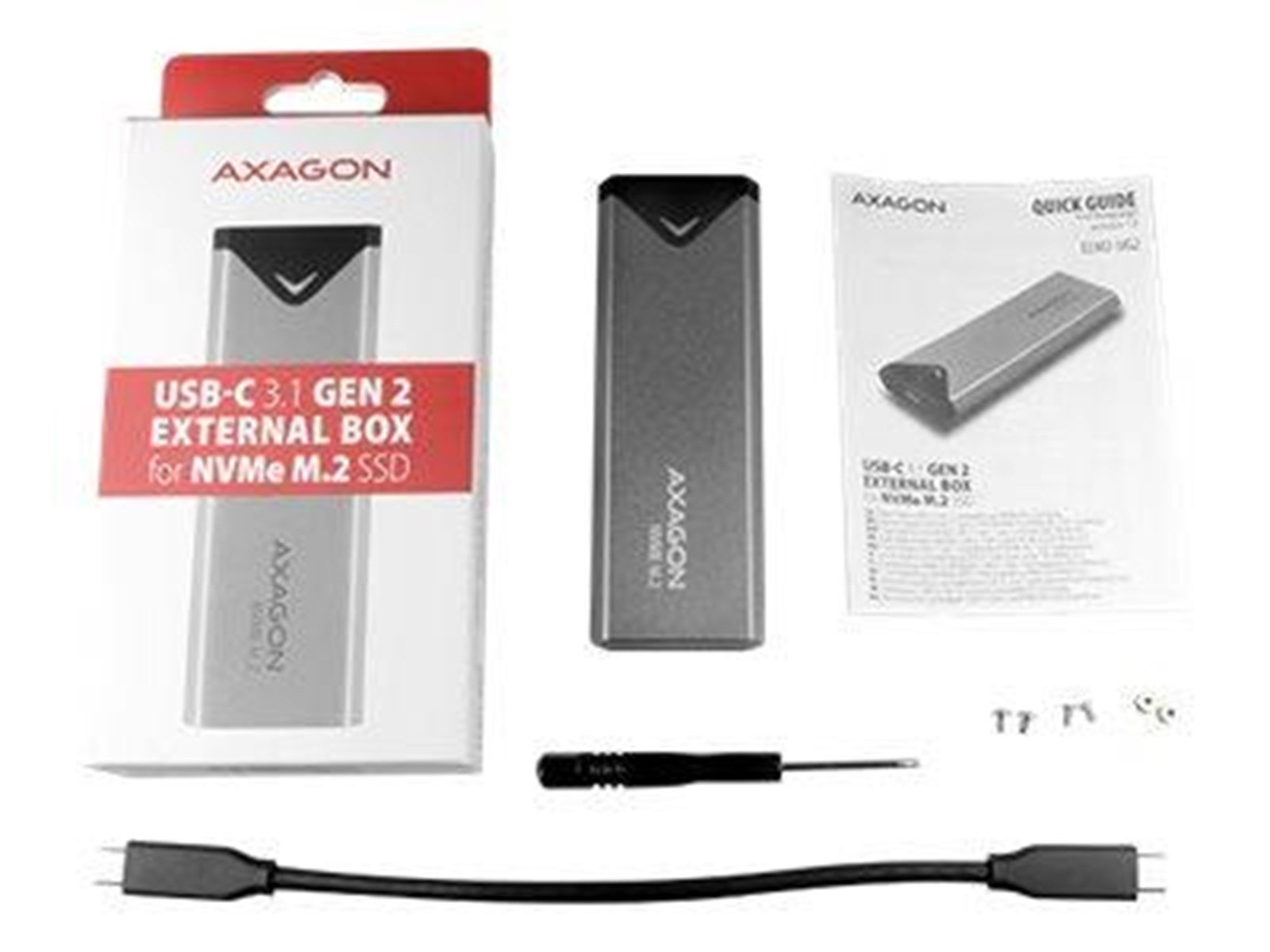 AXAGON EEM2-UG2 - storage enclosure - M.2 NVMe Card / PCIe (NVMe) - USB 3.2 (Gen 2)
