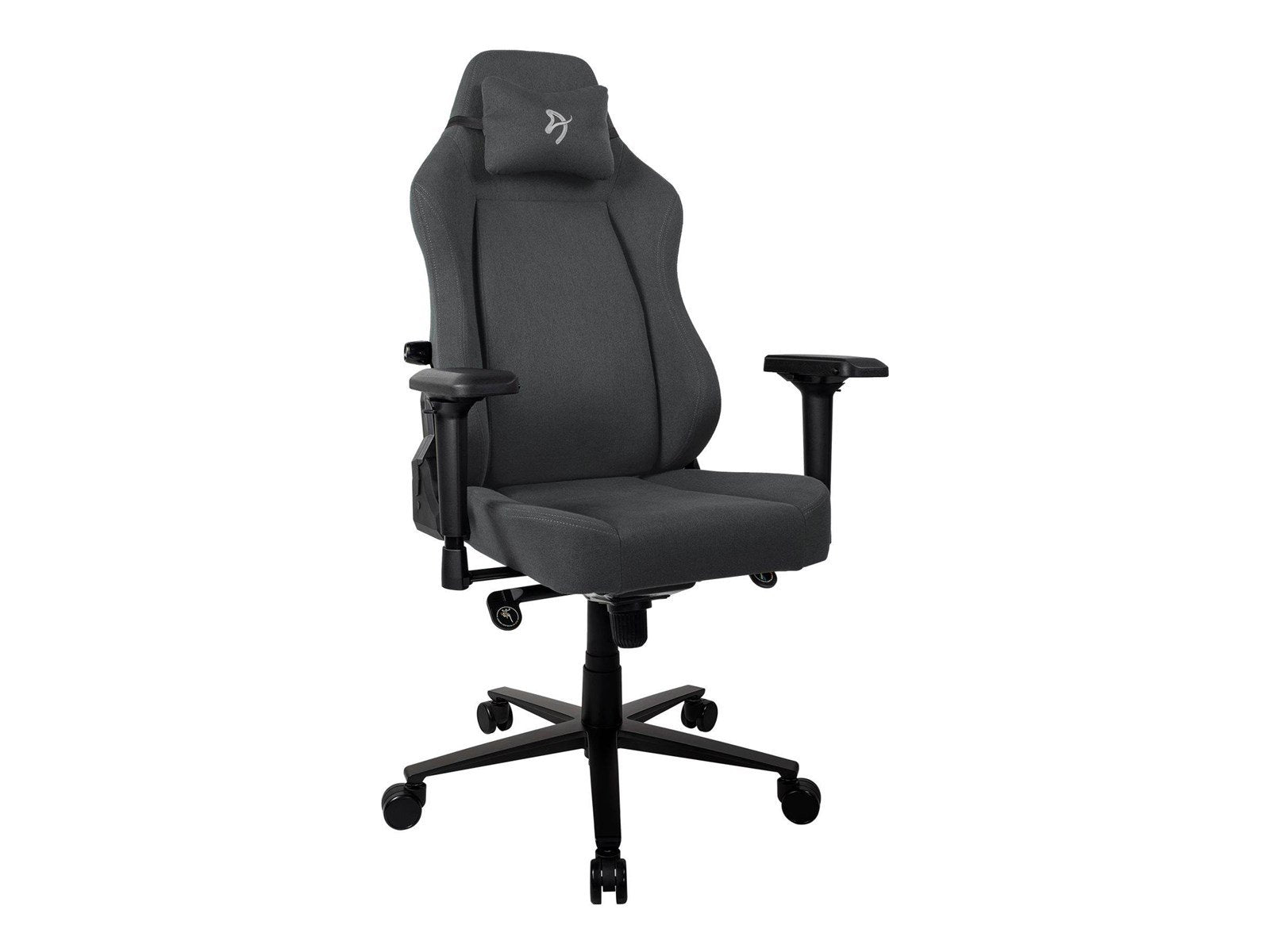 Arozzi Primo - chair - aluminium woven fabric metal frame - grey black/grey Büro Stuhl - Aluminium - Bis zu 140 kg