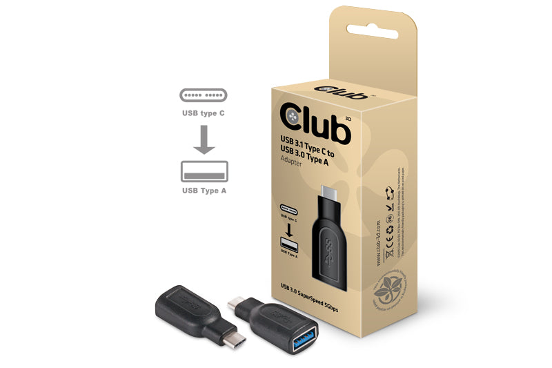 Club3D Adapter USB 3.1 Typ C > USB 3.0 Typ A      St/Bu retail