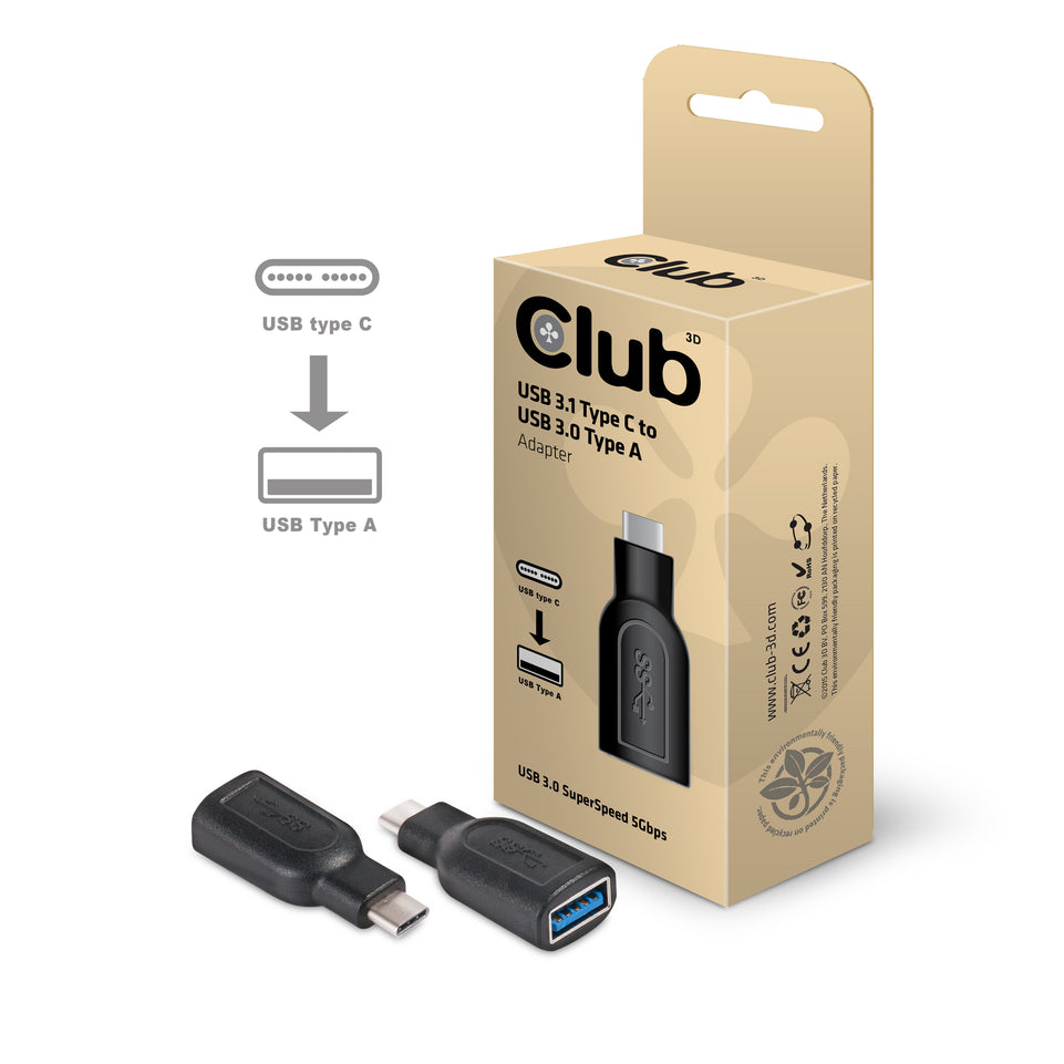 Club3D Adapter USB 3.1 Typ C > USB 3.0 Typ A      St/Bu retail