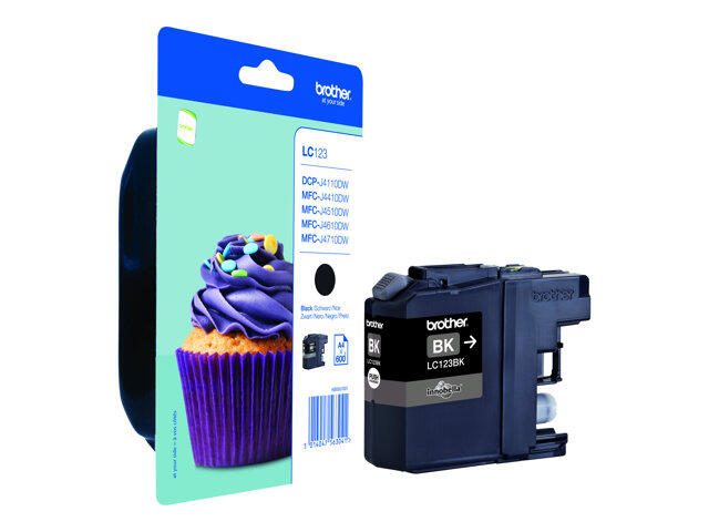 Brother Original LC-123BK Druckerpatrone schwarz 600 Seiten (LC123BK)