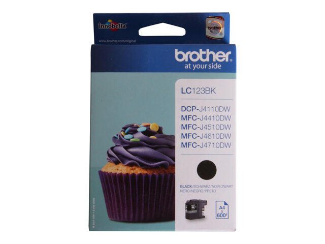 Brother Original LC-123BK Druckerpatrone schwarz 600 Seiten (LC123BK)