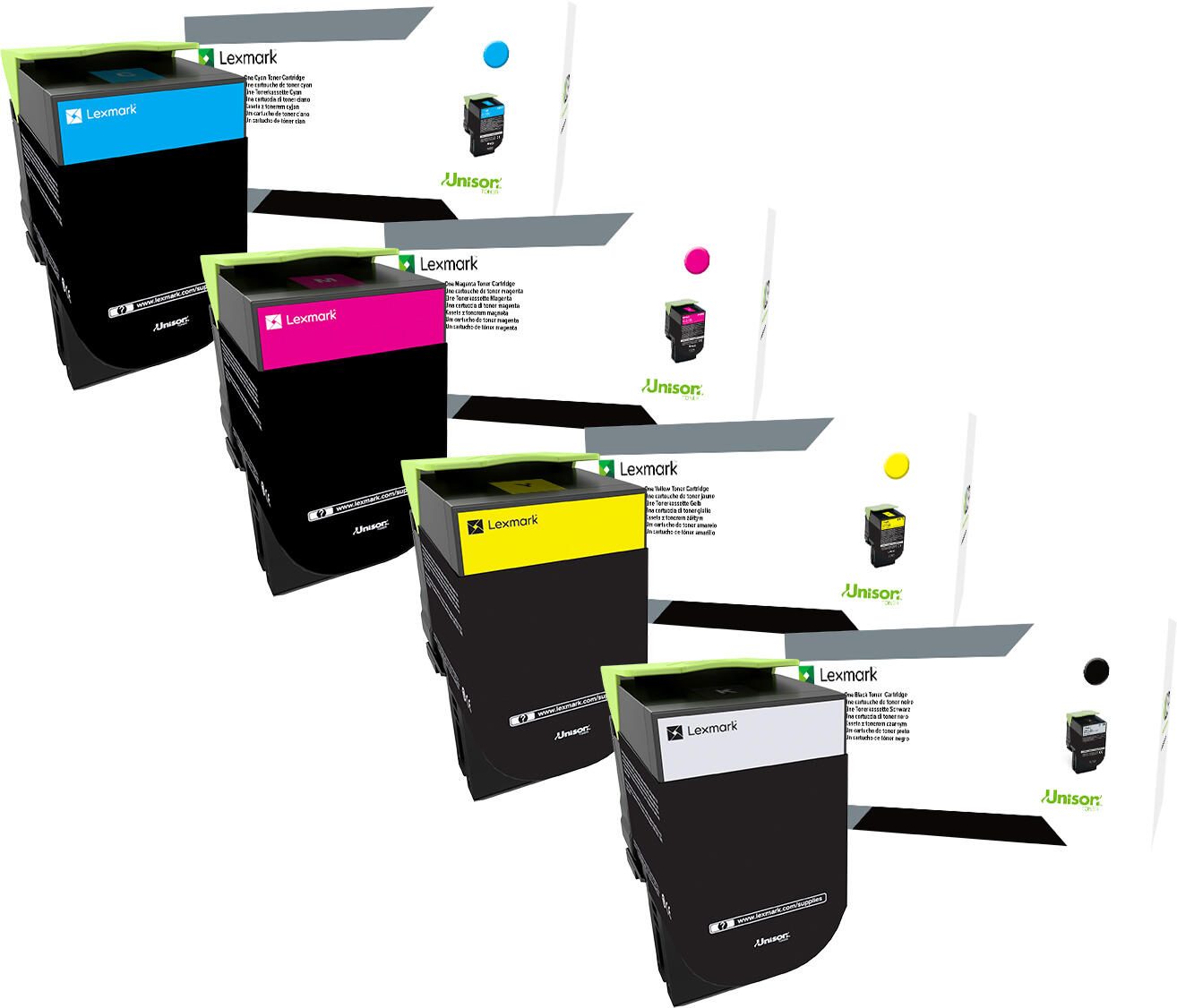 Lexmark Original Toner - 4er Multipack für CS310n/dn, CS410n/dn/dtn, CS510de/dte