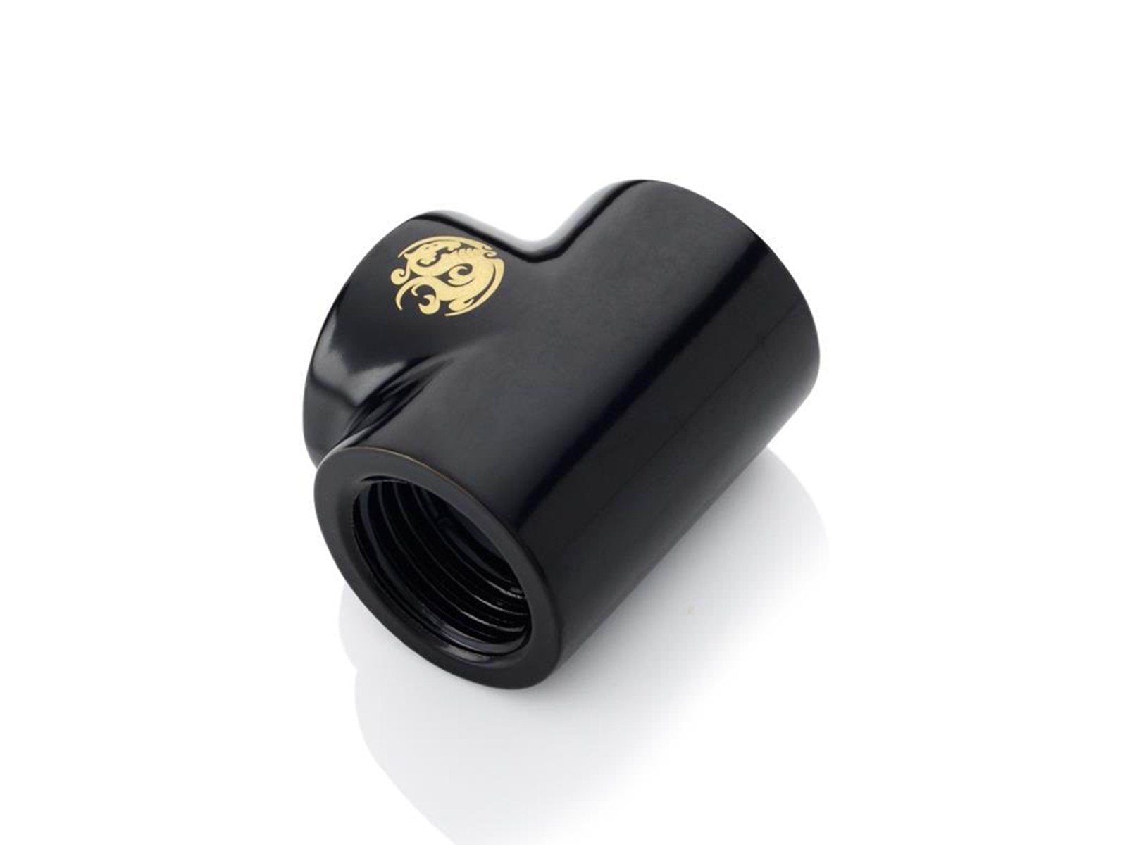 Bitspower Matt Black T-Block With Triple IG1/4