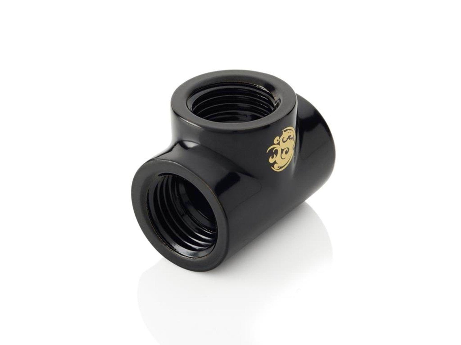 Bitspower Matt Black T-Block With Triple IG1/4