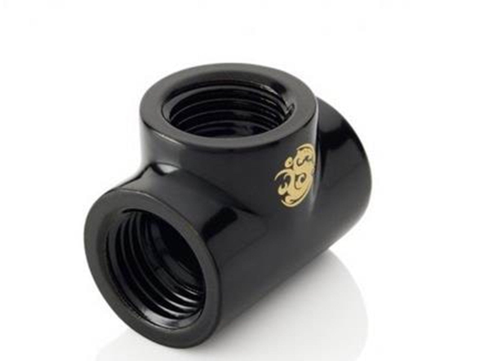 Bitspower Matt Black T-Block With Triple IG1/4