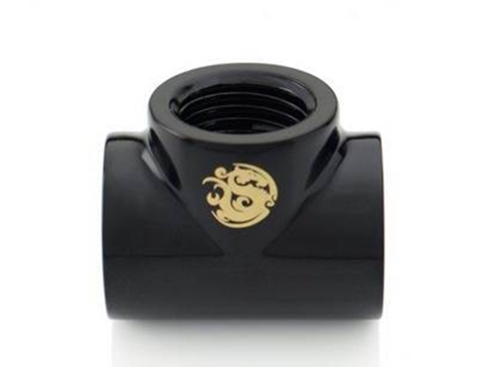 Bitspower Matt Black T-Block With Triple IG1/4