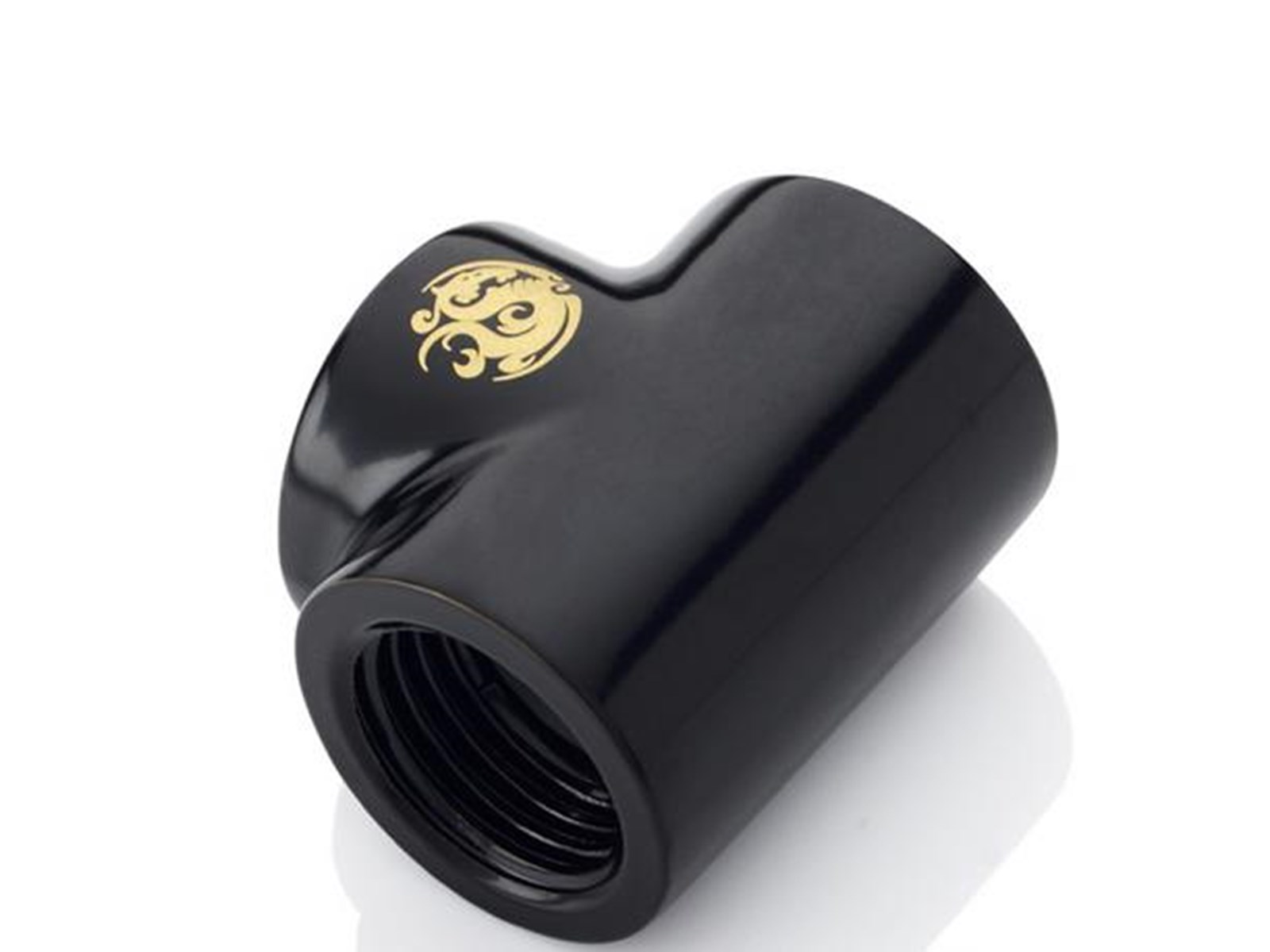 Bitspower Matt Black T-Block With Triple IG1/4