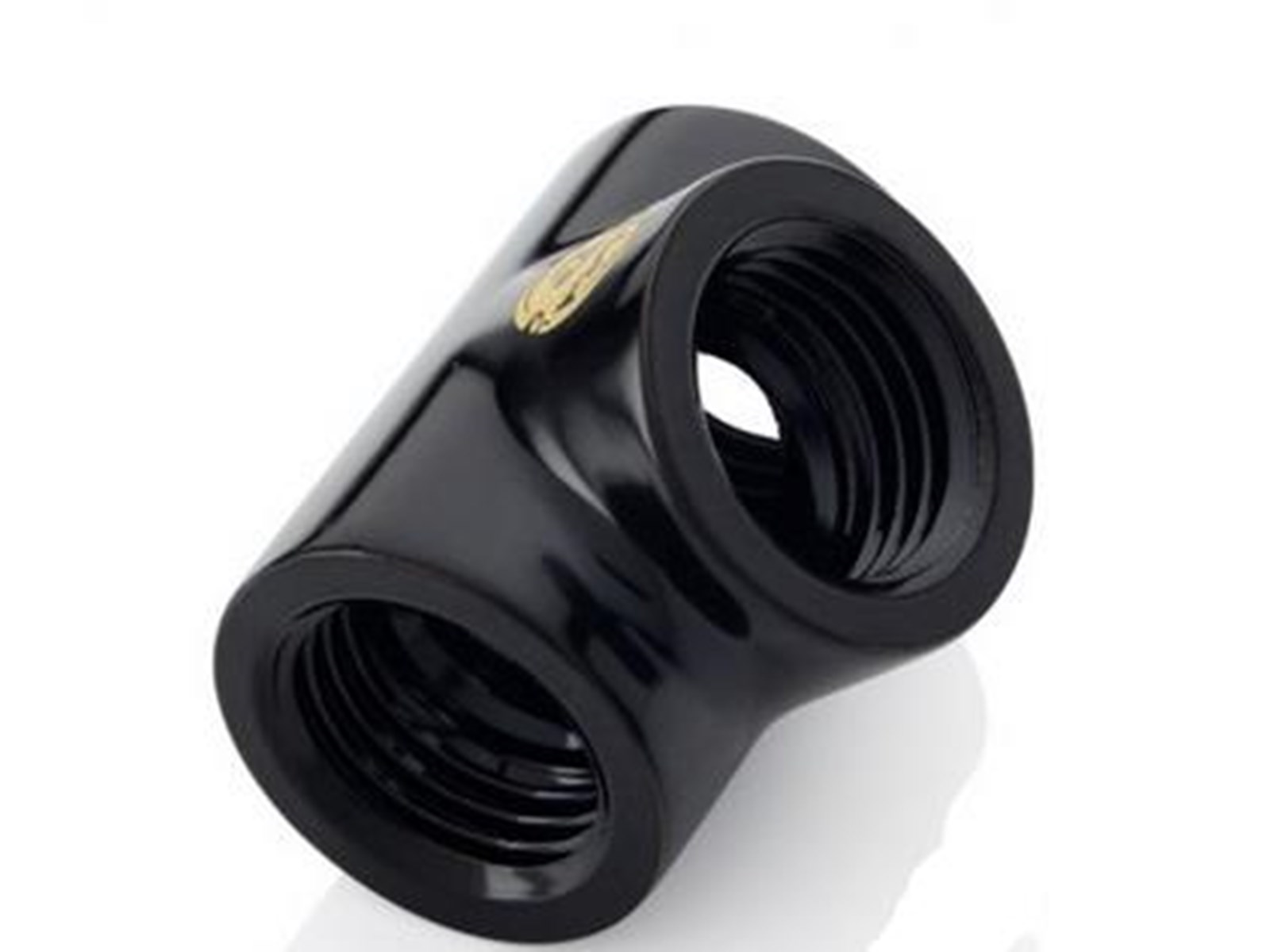 Bitspower Matt Black T-Block With Triple IG1/4