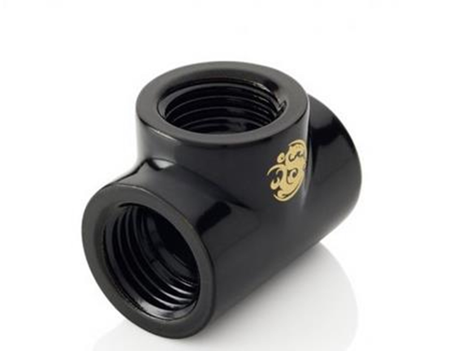 Bitspower Matt Black T-Block With Triple IG1/4