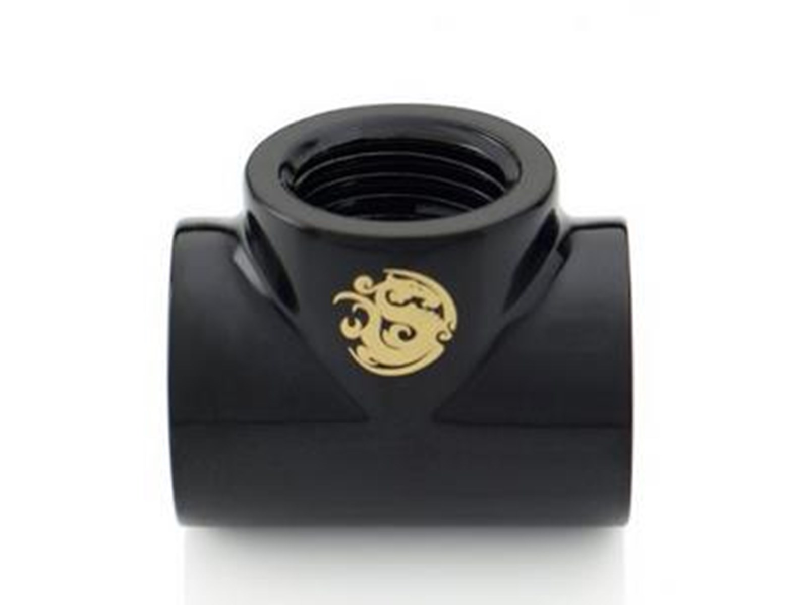 Bitspower Matt Black T-Block With Triple IG1/4