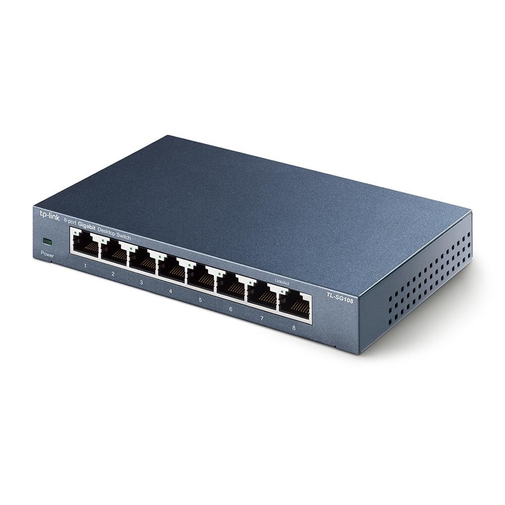 TP-LINK TL-SG108 8-Port 10/100/1000Mbit/s Desktop Switch