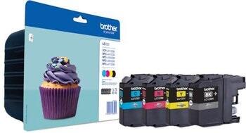 Brother Original LC-123 Druckerpatronen 4er Multipack BK/C/M/Y 600 Seiten (LC123VALBPDR)
