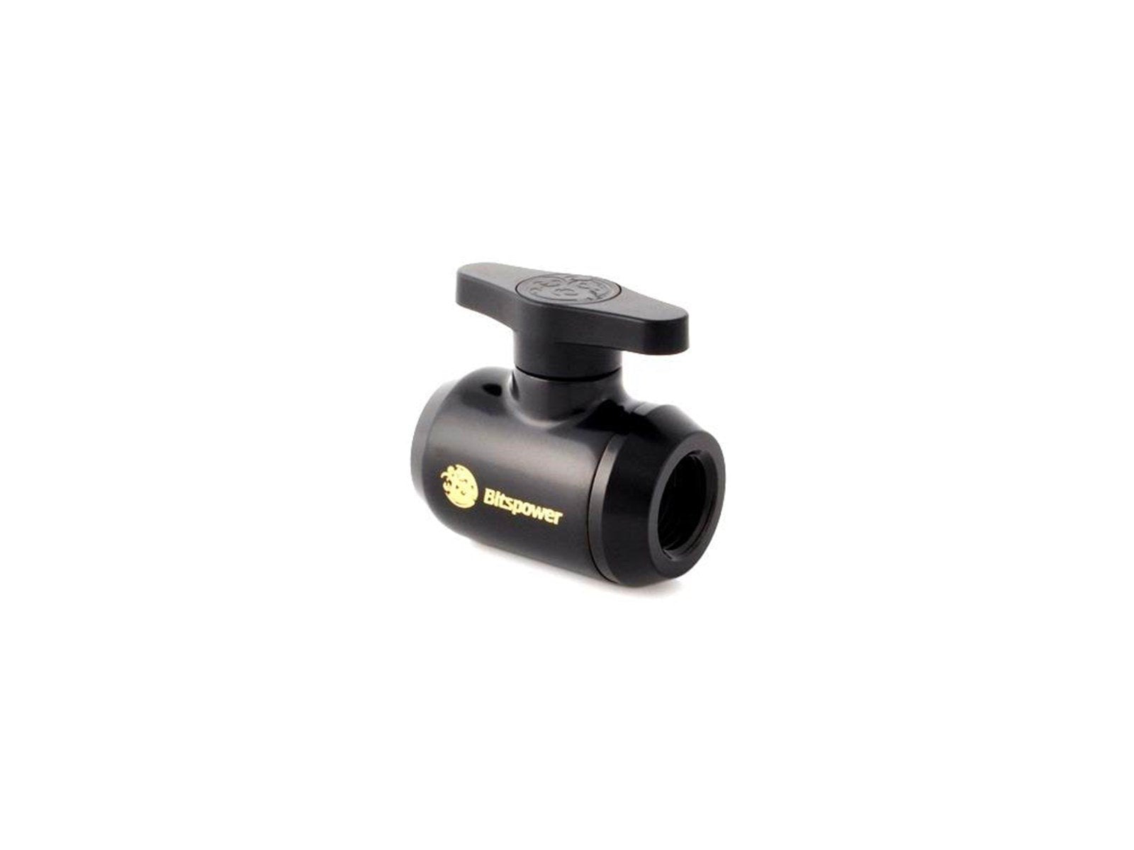Bitspower Matt Black Mini Valve With Black Handle