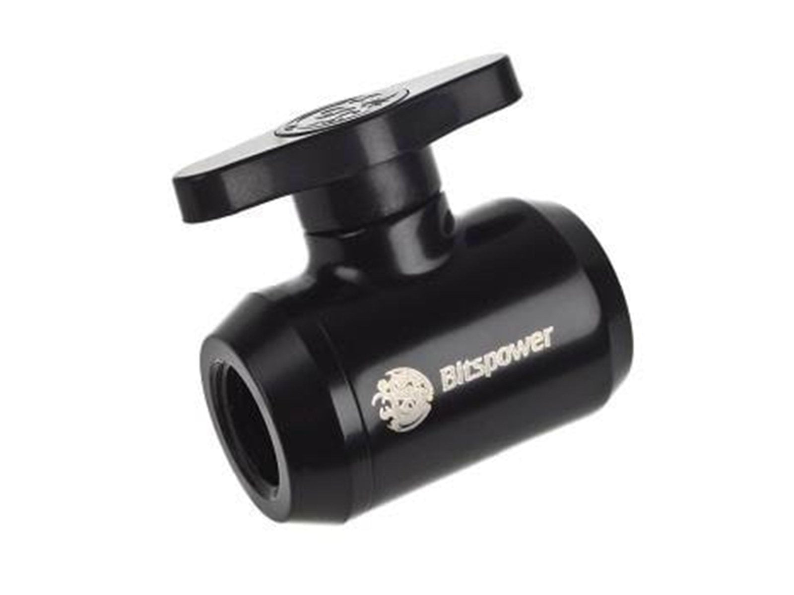 Bitspower Matt Black Mini Valve With Black Handle