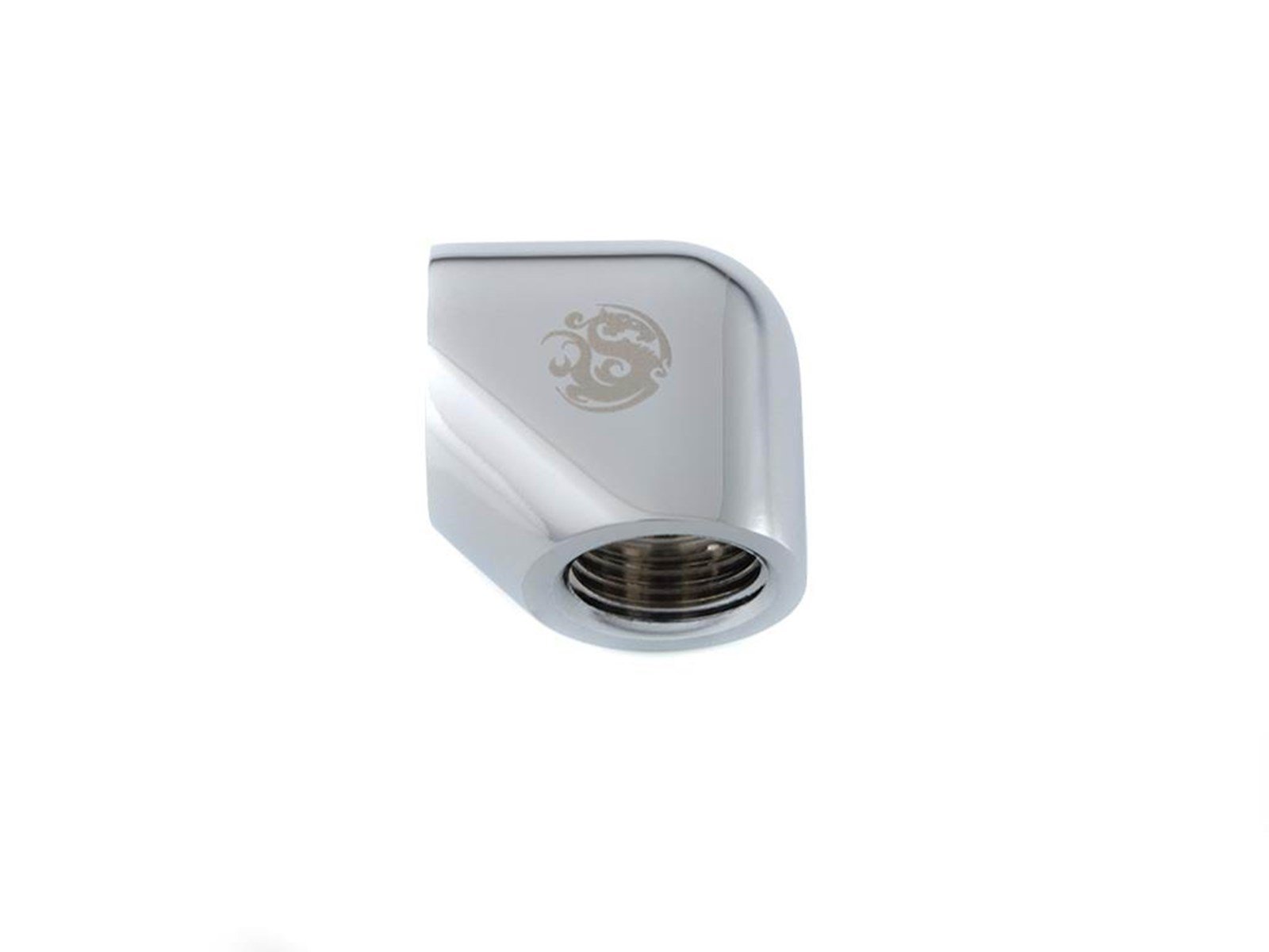 Bitspower Silver Shining 90-Degree With Dual Inner G1/4