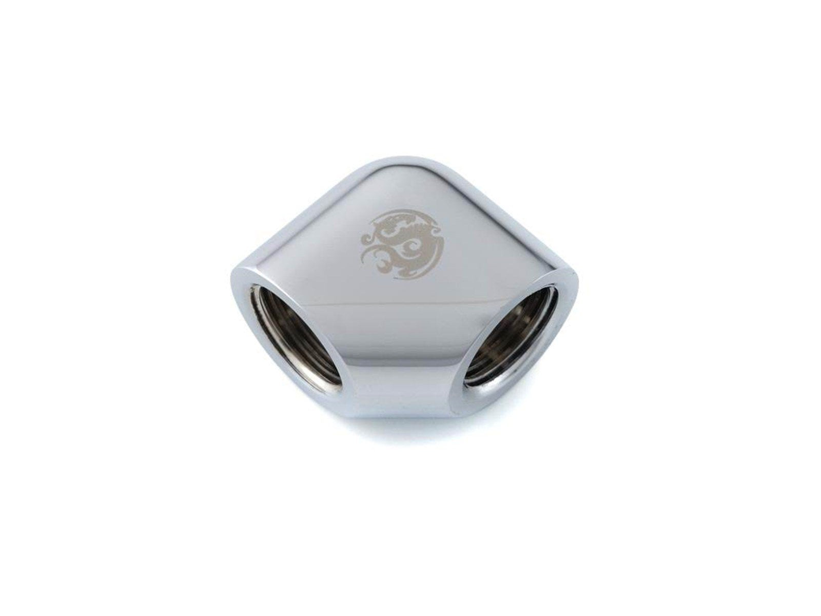 Bitspower Silver Shining 90-Degree With Dual Inner G1/4