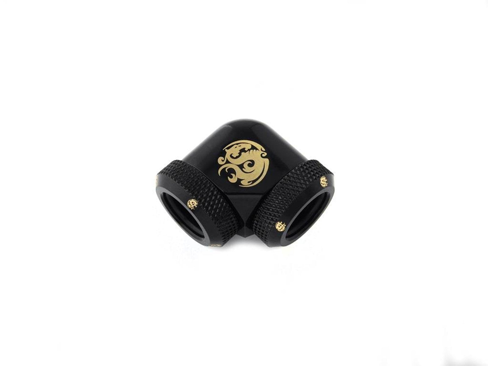 Bitspower Matt Black Enhance 90-Degree Dual Multi-Link Adapter For OD 12MM