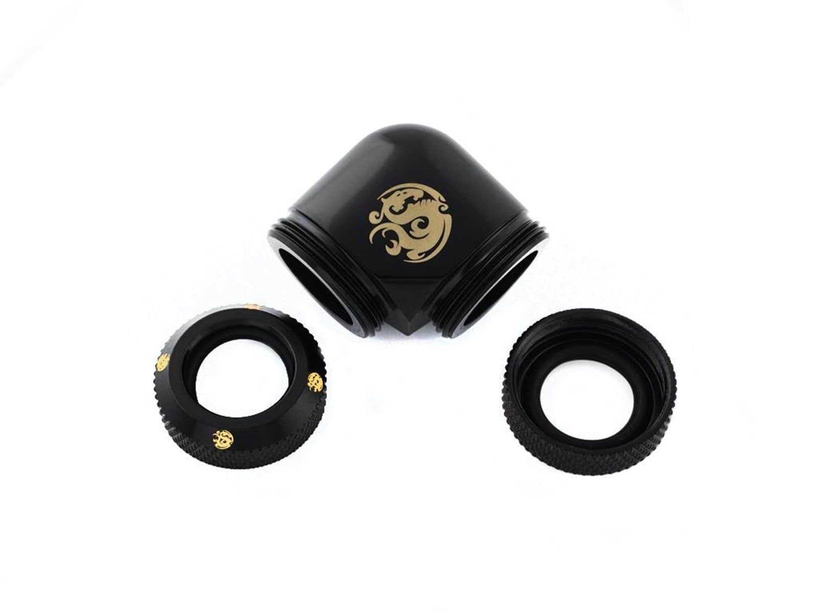 Bitspower Matt Black Enhance 90-Degree Dual Multi-Link Adapter For OD 12MM