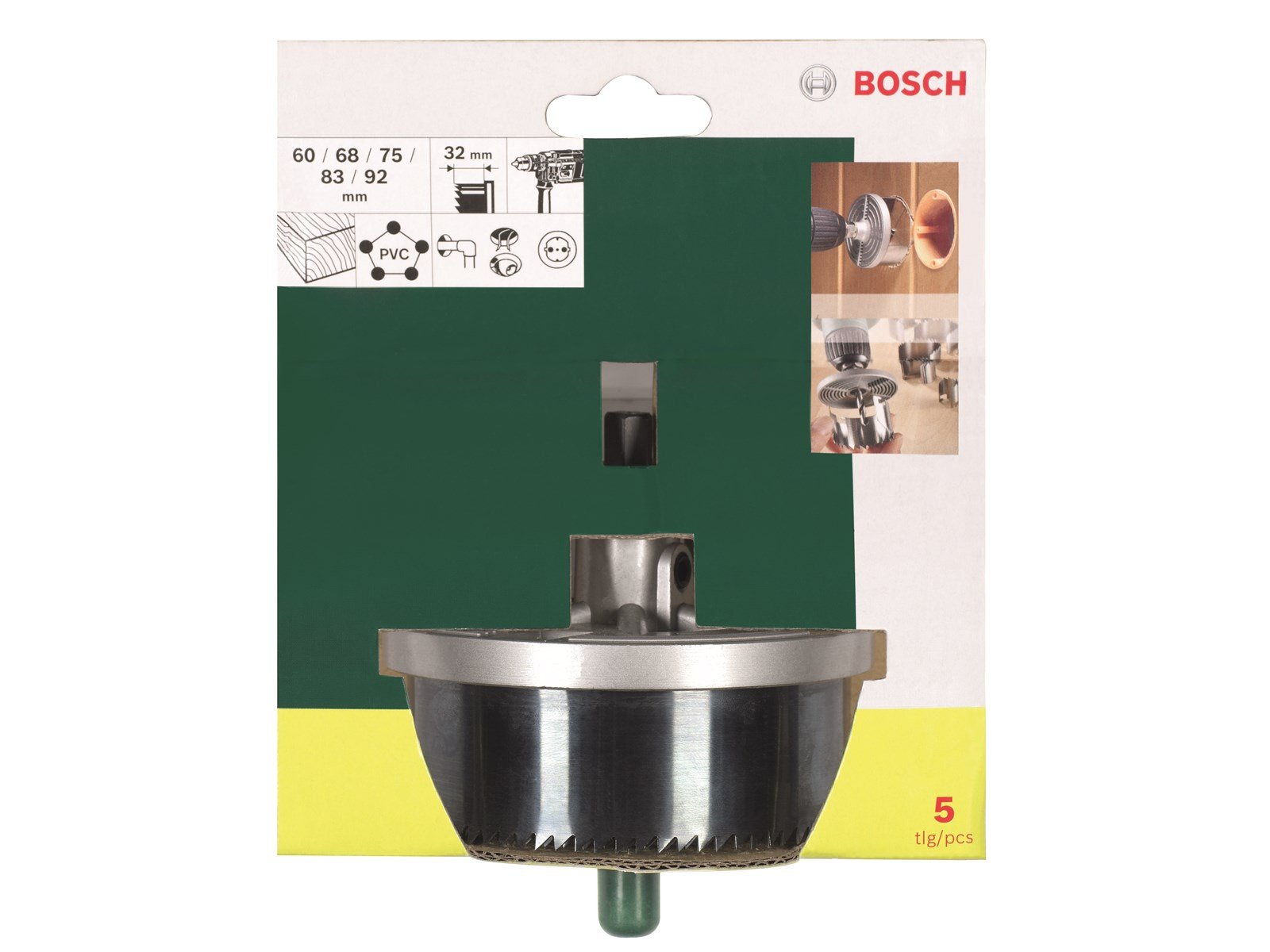 Bosch 5-piece hole cutter set