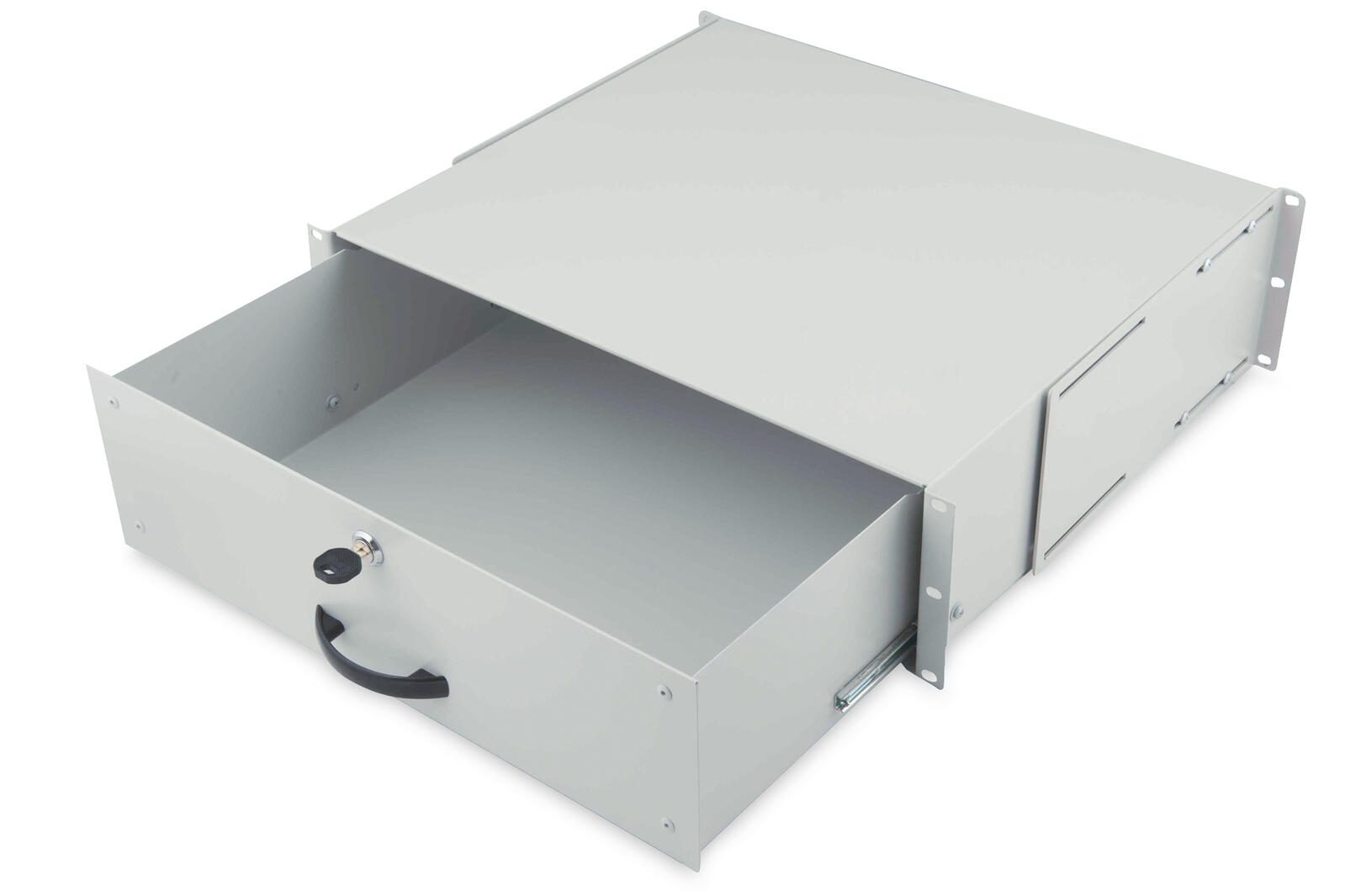 Digitus 19' Serverschrank Schublade für Tastaturen & Dokumente 3HE RAL7035 grau (DN-19 KEY-3U)