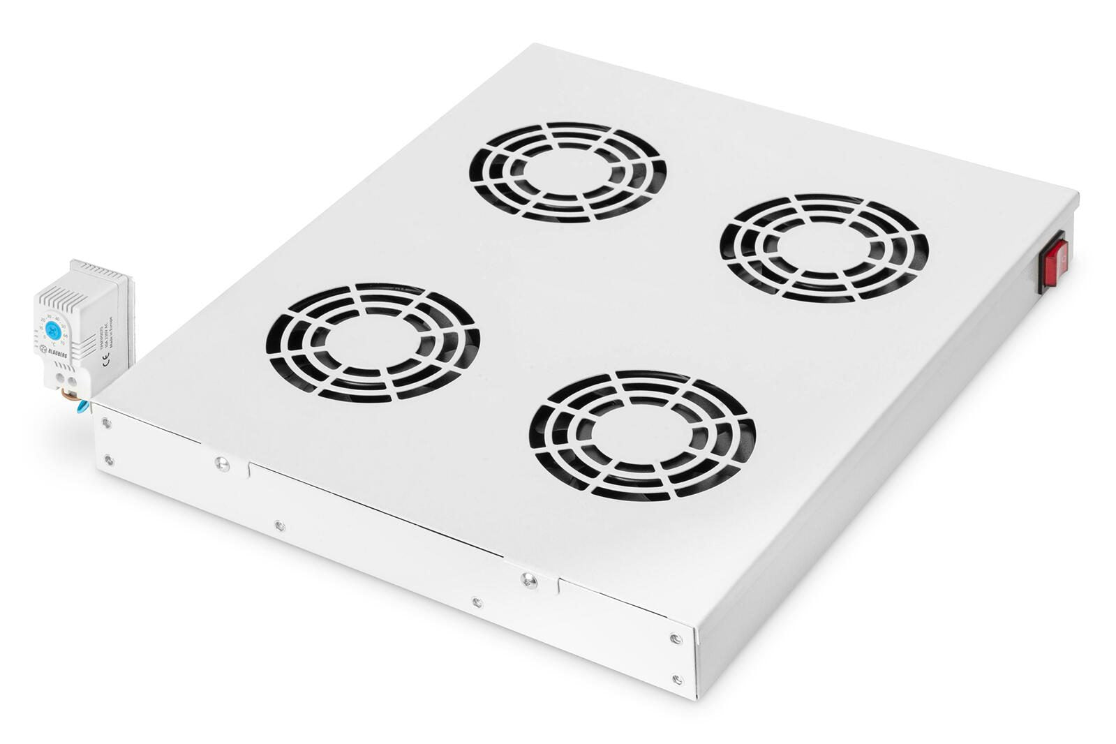 Digitus Lüftermodule für 19'-Schränke 4 Lüfter RAL7035 grau (DN-19 FAN-4-HO)