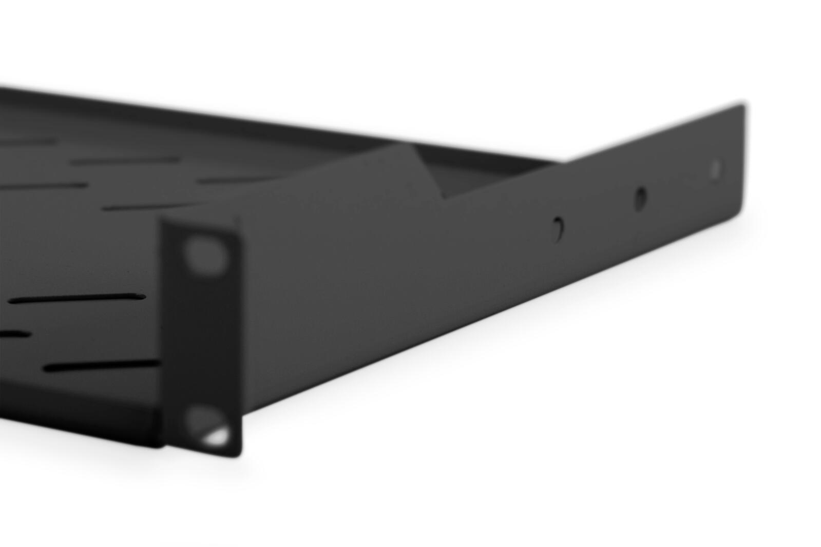 Digitus Fachboden 19'-Schränke festeinbau ab 400mm Tiefe bis 15kg 1HE RAL9005 schwarz (DN-19 TRAY-1-SW)