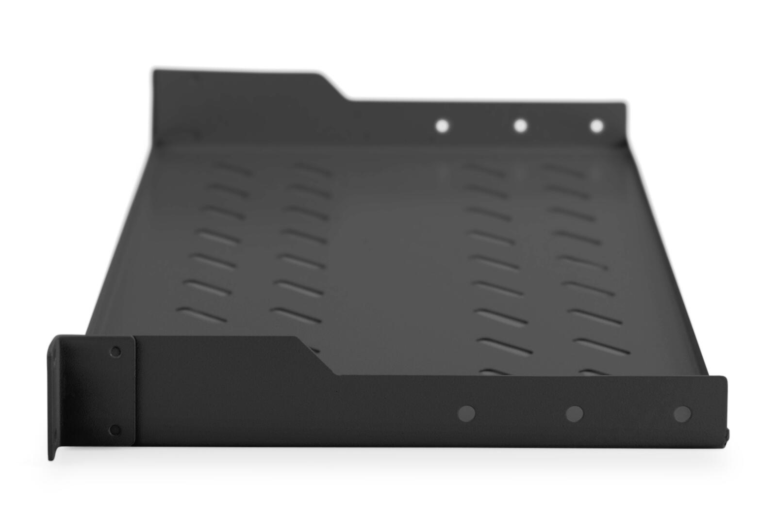 Digitus Fachboden 19'-Schränke festeinbau ab 400mm Tiefe bis 15kg 1HE RAL9005 schwarz (DN-19 TRAY-1-SW)