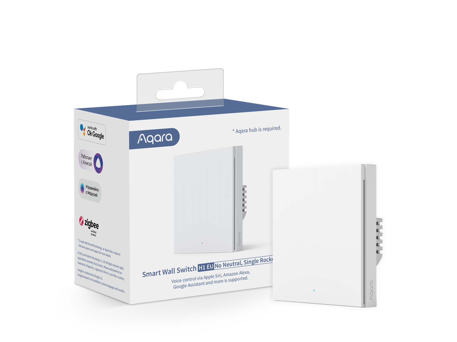 Aqara Smart Wall Switch H1 (no neutral) - Single Rocker