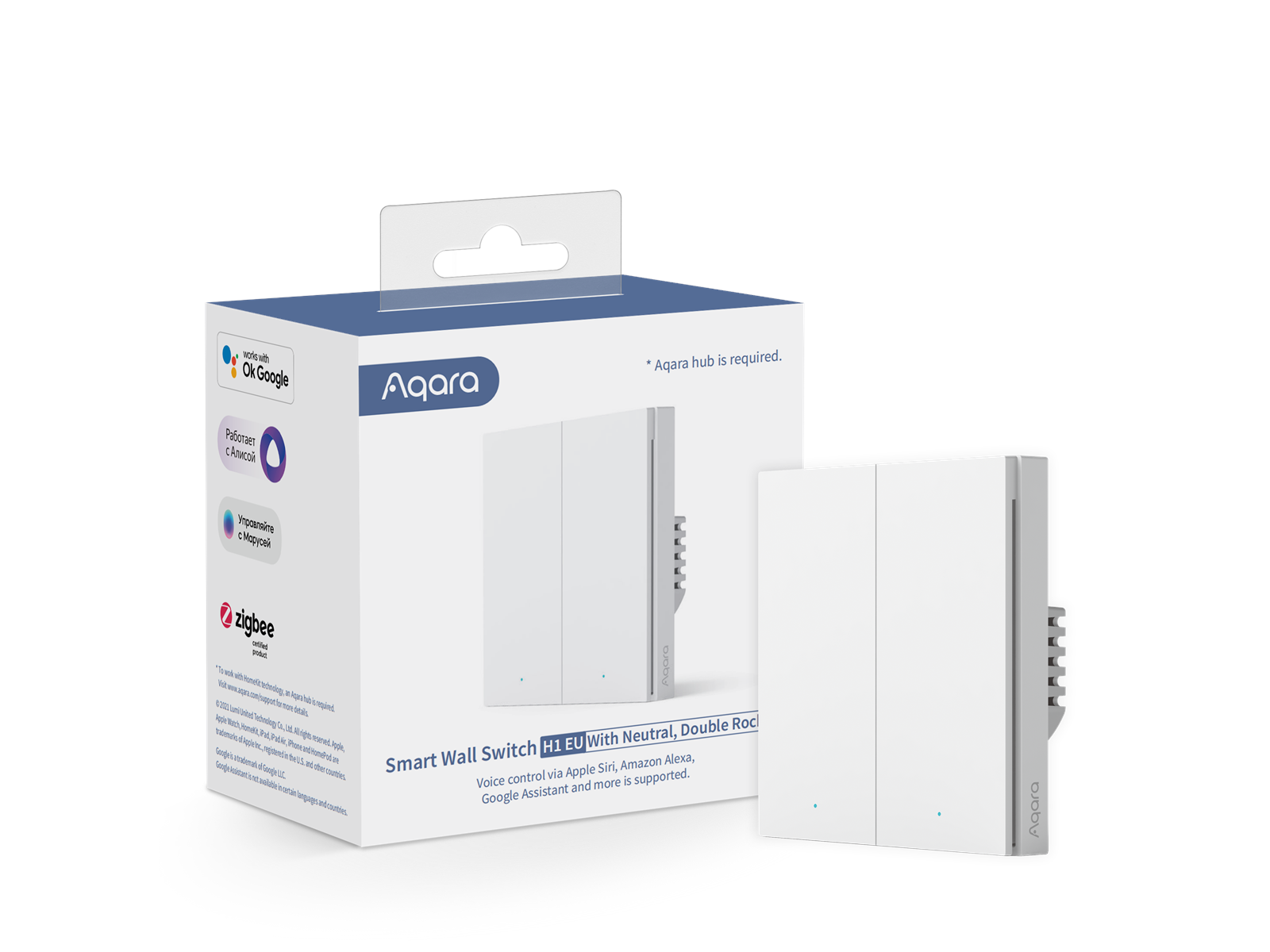 Aqara Smart Wall Switch H1 (with neutral) - Double Rocker